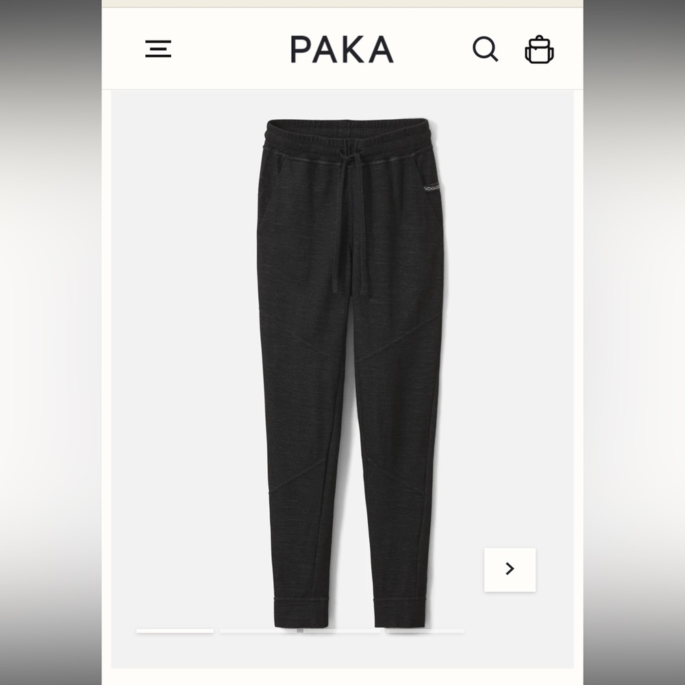 Paka Alpaca wool joggers Black Small S SM